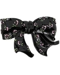 ShuShu/Tong - Floral-Print Embossed Bow Hair Clip - Lyst