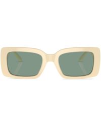 Tory Burch - Logo-plaque Rectangle-frame Sunglasses - Lyst