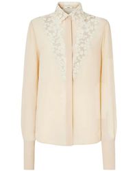 Fendi - Georgette And Lace Shirt - Lyst
