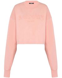 Balmain - Sweater Met Geborduurd Logo - Lyst