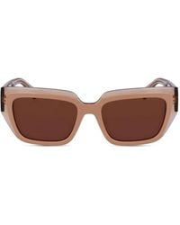 Ferragamo Eyewear - Sonnenbrille Mit Eckigem Gestell - Lyst