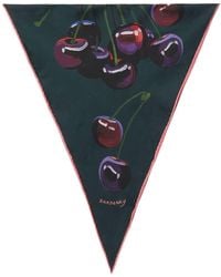 Burberry - Cherry-print Silk Scarf - Lyst