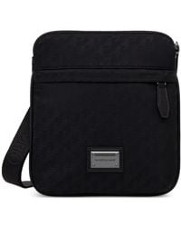 Emporio Armani - Monogram-Pattern Logo-Plaque Messenger Bag - Lyst