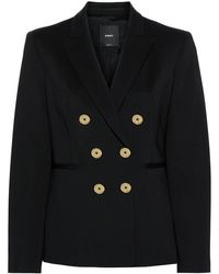 Pinko - Double-breasted Crepe Blazer - Lyst