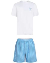 KARL LAGERFELD - Striped Shorts Pajama - Lyst
