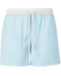 Fedeli - Contrast-Trim Swim Shorts - Lyst