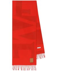 Loewe - Anagram-Patch Fringed Scarf - Lyst