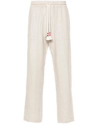 Mc2 Saint Barth - Straight-Leg Linen Trousers - Lyst