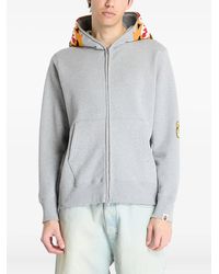 A Bathing Ape - Tiger-Embroidered Zip-Up Hoodie - Lyst