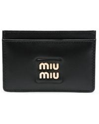 Miu Miu - Tarjetero con letras del logo - Lyst