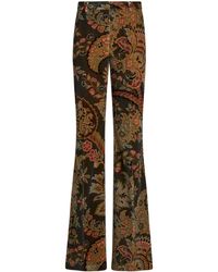 Etro - Paisley-Print Velvet Trousers - Lyst