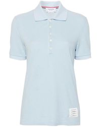 Thom Browne - Polo Rayé À Patch Logo - Lyst