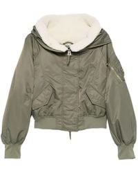 Ermanno Scervino - Hooded Shearling-Lined Bomber Jacket - Lyst