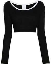 Patou - Top Crop Con Applicazione Logo - Lyst