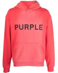 Purple Brand - Logo-print Cotton Hoodie - Lyst