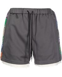 Children of the discordance - Drawstring-Waistband Bandana-Print Shorts - Lyst