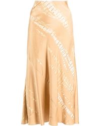 Voz - Bias Silk Midi Skirt - Lyst
