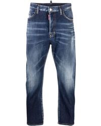 DSquared² - Mid Waist Straight Jeans - Lyst