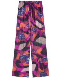 Dries Van Noten - Elastische Moiré Broek - Lyst