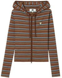 Chocoolate - Striped Ribbed-Knit Hoodie - Lyst