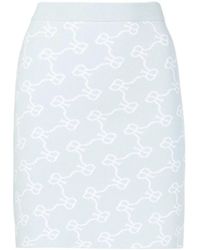 ROKH - Monogram-Pattern Knitted Skirt - Lyst