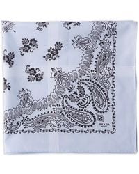 Prada - Printed Batiste Scarf - Lyst