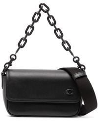COACH - Chain-link Strap Leather Shoulder Bag - Lyst