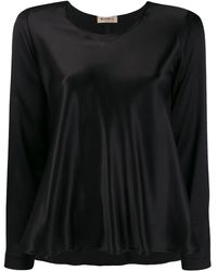 Blanca Vita - Top En Satin Évasé - Lyst