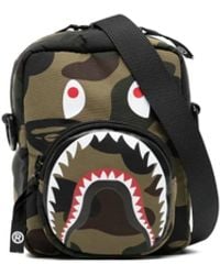 A Bathing Ape - 1St Camo Shark Messenger Bag - Lyst
