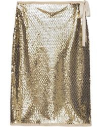 Prada - Falda con lentejuelas - Lyst