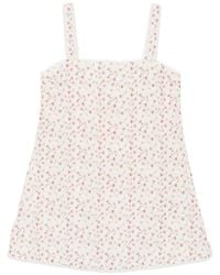 Posse - Charlotte Floral-Print Cotton Mini Dress - Lyst