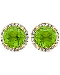 Kiki McDonough - Grace Peridot And Diamond Stud Earrings - Lyst