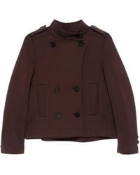 Psophia - Double-Breasted Epaulette Coat - Lyst