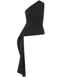 St. Agni - Asymm Origami One-Shoulder Draped Top - Lyst