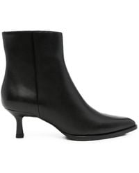 Unisa - Pointed-Toe Leather Ankle Boots - Lyst