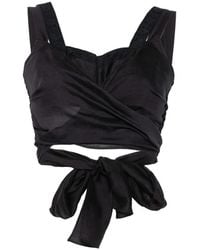 Blugirl Blumarine - Sweetheart-Neck Cropped Top - Lyst