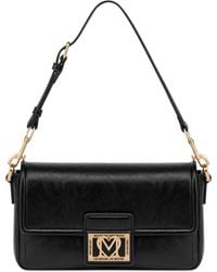 Love Moschino - Schultertasche mit Logo-Schild - Lyst