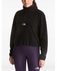 The North Face - Glacier Novelty Logo 1/4 Zip Fleece Sweatshirt - Lyst