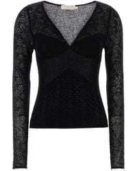 Zimmermann - Pointelle-Lace V-Neck Top - Lyst