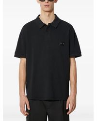 Neil Barrett - Tonal-Appliqué Short-Sleeve Polo Shirt - Lyst