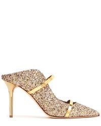 Malone Souliers - 85mm Glittered Leather Mules - Lyst
