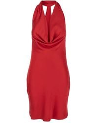 Norma Kamali - Minikleid Aus Satin - Lyst