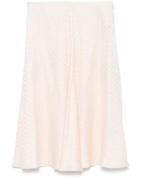Fendi - Ff Zijden Midi-Rok - Lyst