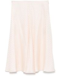 Fendi - Ff Zijden Midi-Rok - Lyst