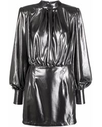 Blanca Vita Abelia Puff-sleeve Mini Dress - Metallic