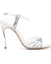 Casadei - Blade Metallic-Effect 100Mm Sandals - Lyst