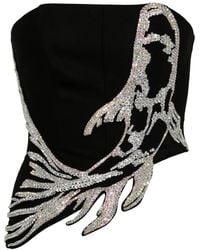 David Koma - Top corto con aplique Koi Fish - Lyst