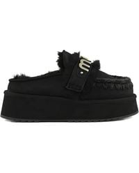 Mou - Plateau-Mules Mit Logo - Lyst