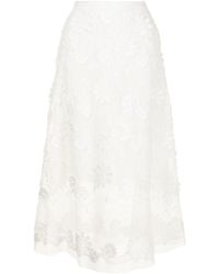Ermanno Scervino - Lace-patterned Midi Skirt - Lyst