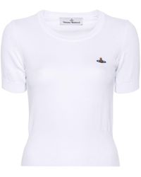 Vivienne Westwood - Orb-embroidered Knitted T-shirt - Lyst